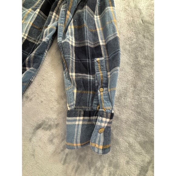 Timberland Shirt Men's Medium Blue Plaid Long Sleeve Button-Down Shirt - Picture 8 of 8